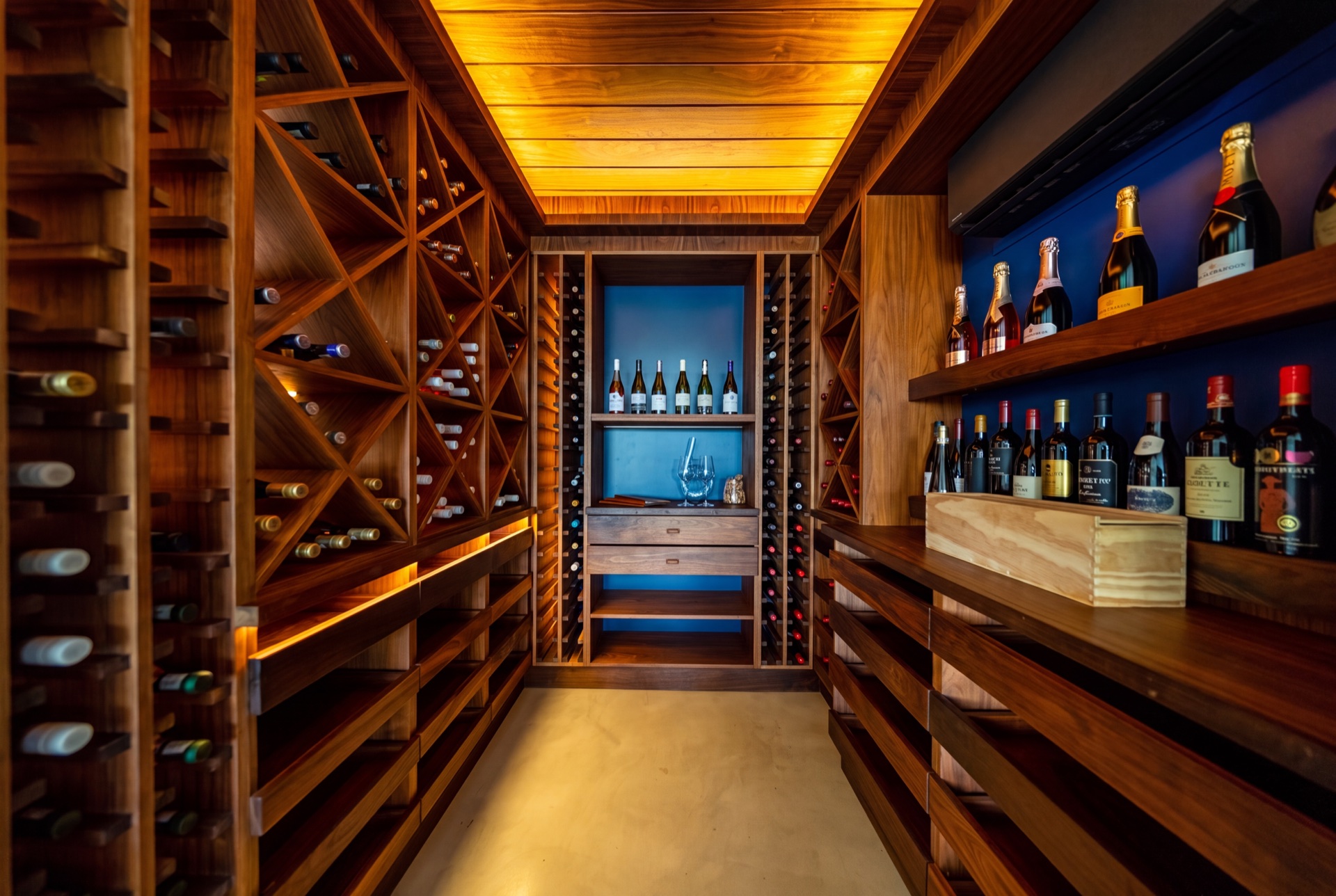 Temperature controlled wine cellar at Villa Mhlosinga